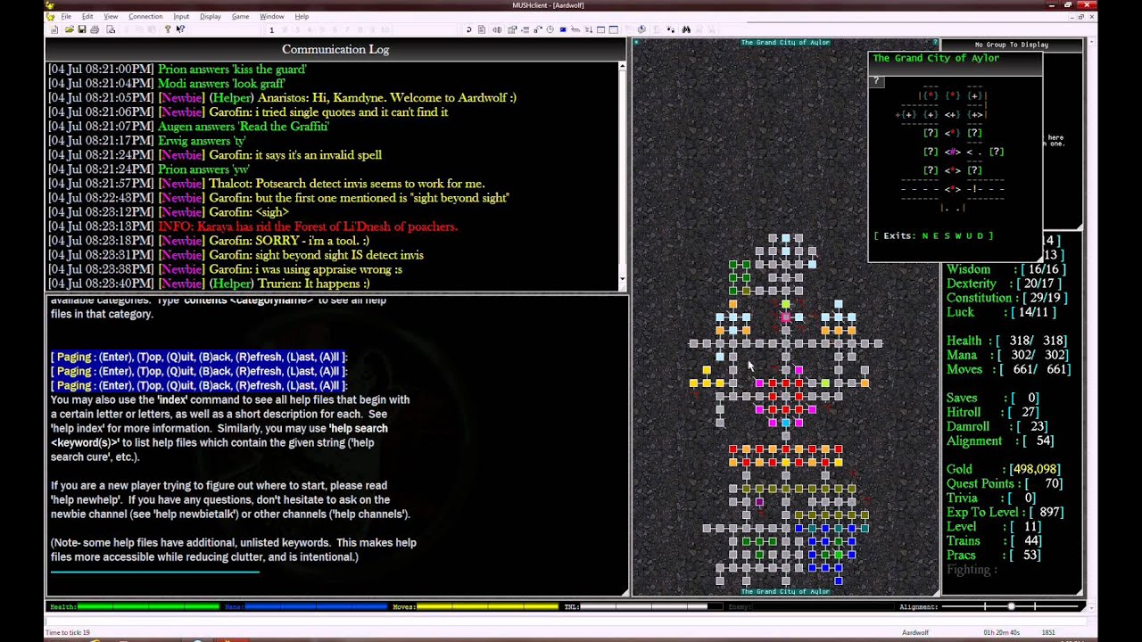 Youser 04: Aardwolf (MUD) Multi User Dungeon
