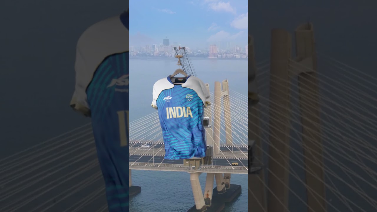 JSW Indian Olympics Jersey flying high over&nbsp;Worli&nbsp;Sea&nbsp;Link