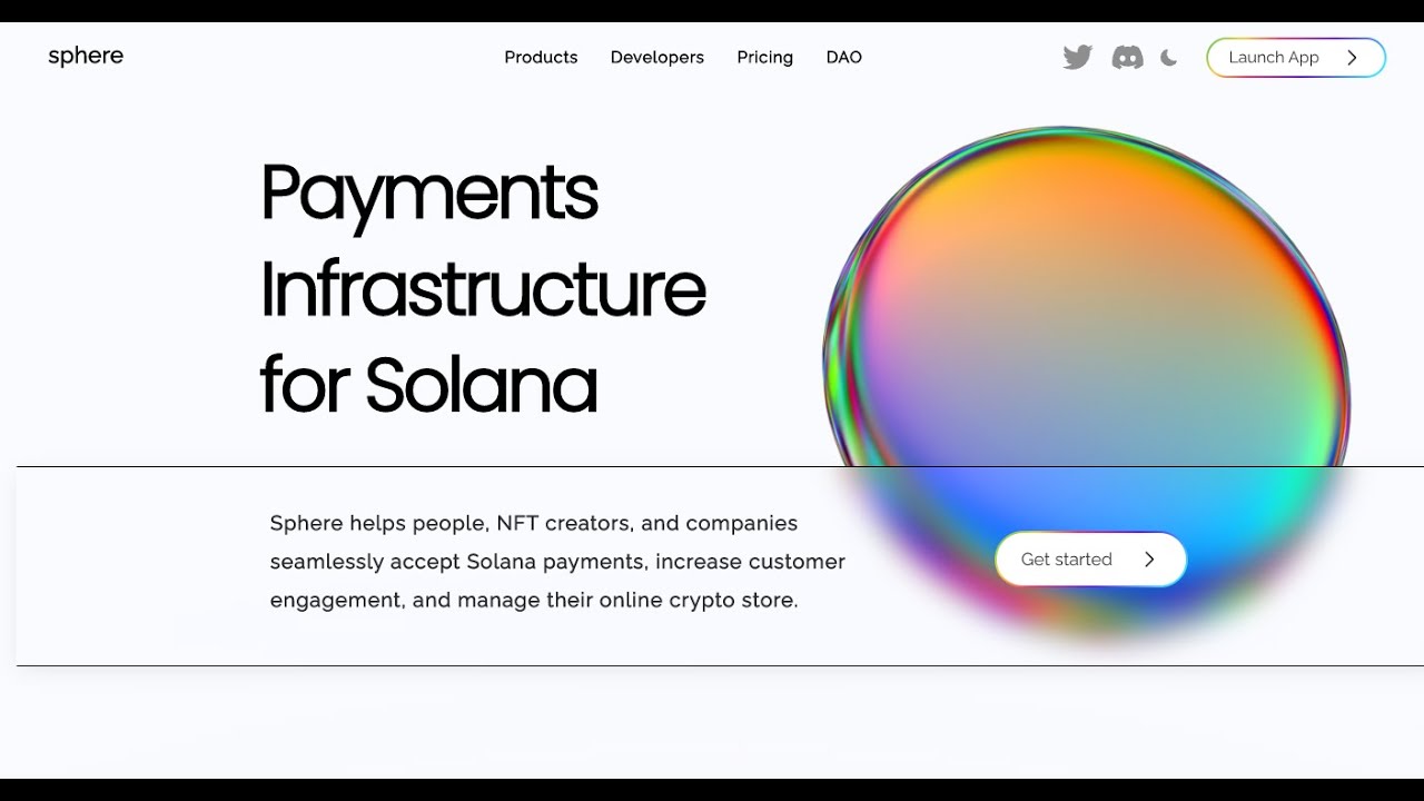 Sphere Quick Demo - Solana Summer Camp Hackathon Submission 2022
