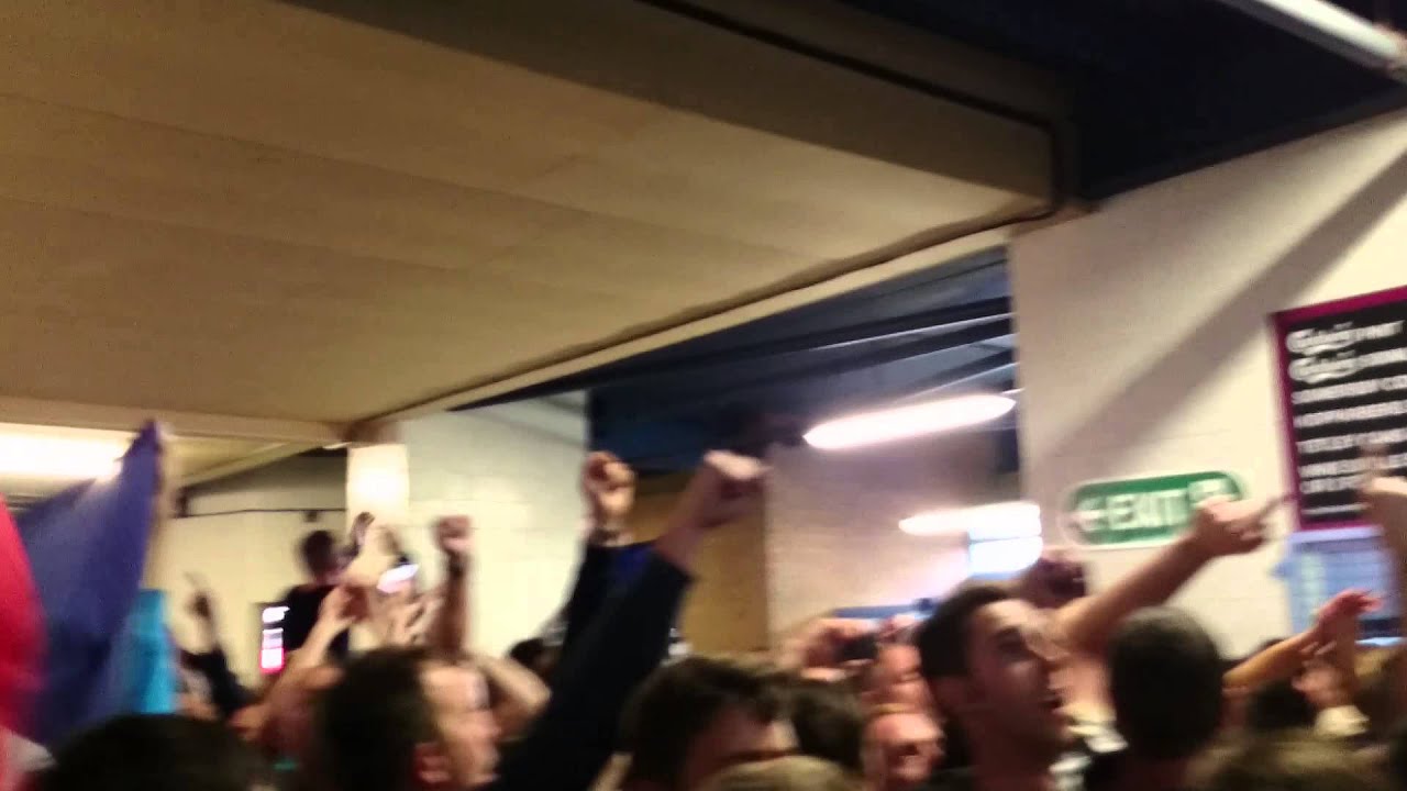 Newcastle United fans at villa before the game