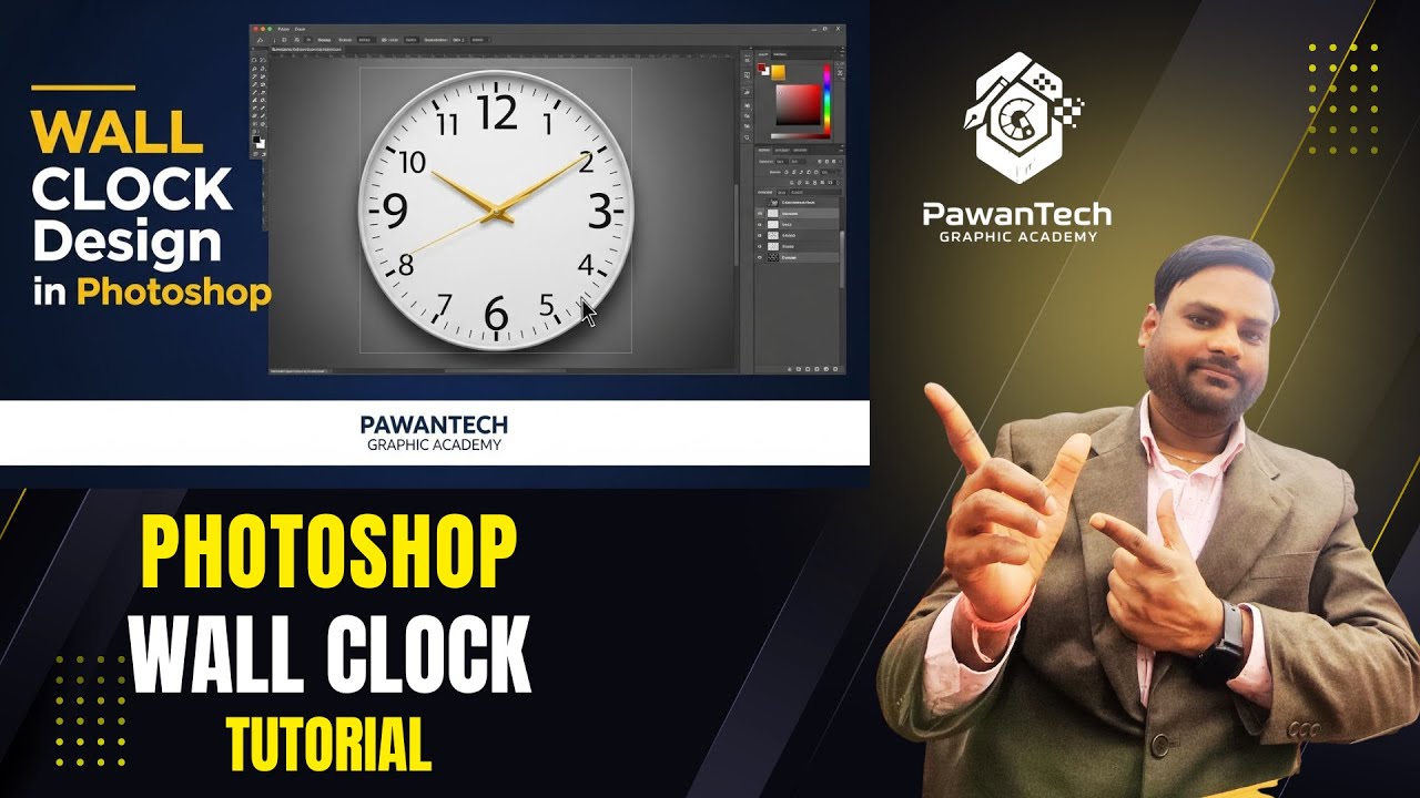 This Wall Clock Design Will Boost Your Photoshop Skills ⚡watch,#photoshoptutorial ,#graphicdesign