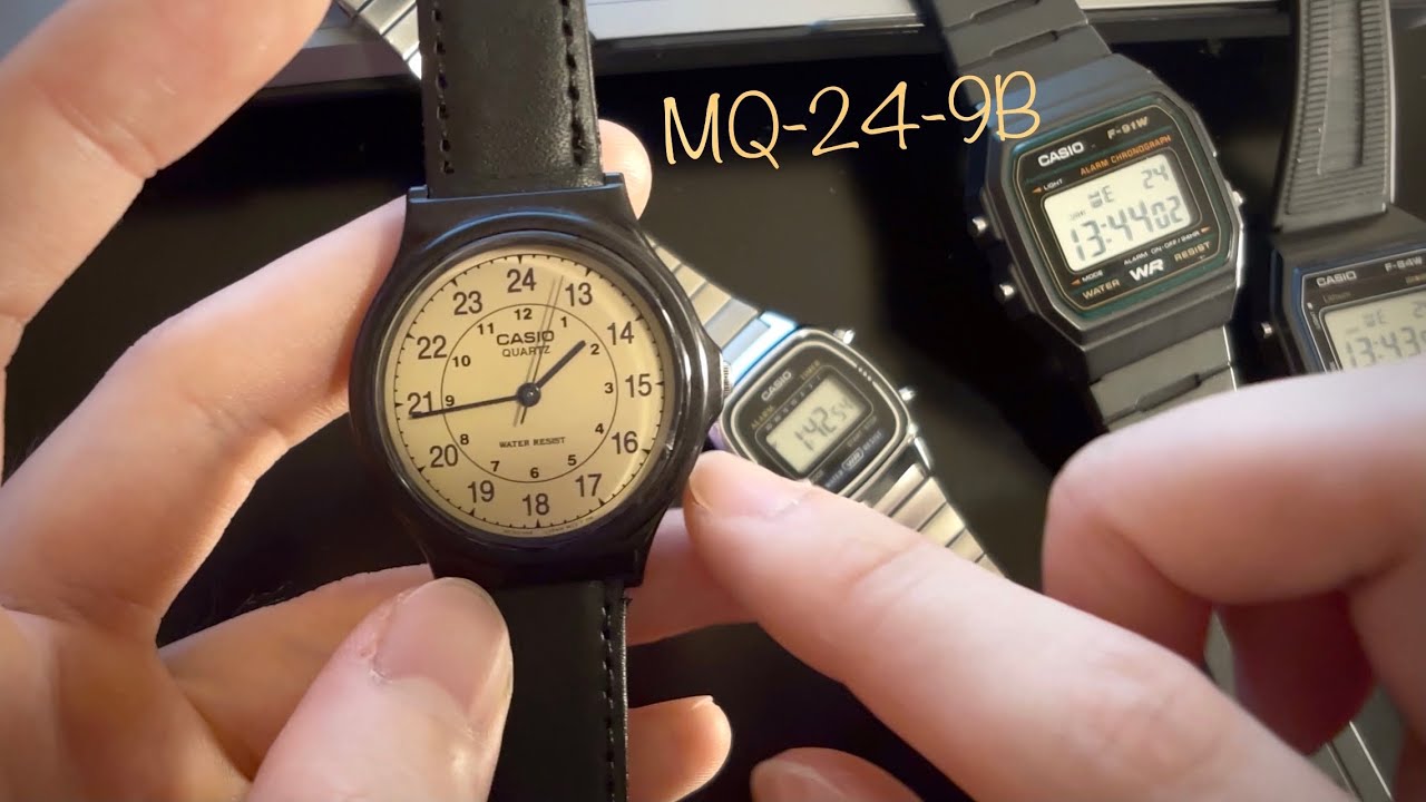 【チープカシオ】エモいチプカシ MQ24-9B 改造レビュー　ベルト交換,文字盤【CASIO】