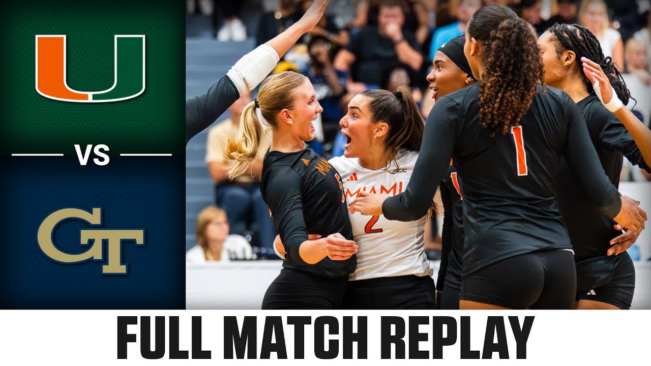 Miami vs. Georgia Tech Full Match Replay | 2025 ACC Volleyball