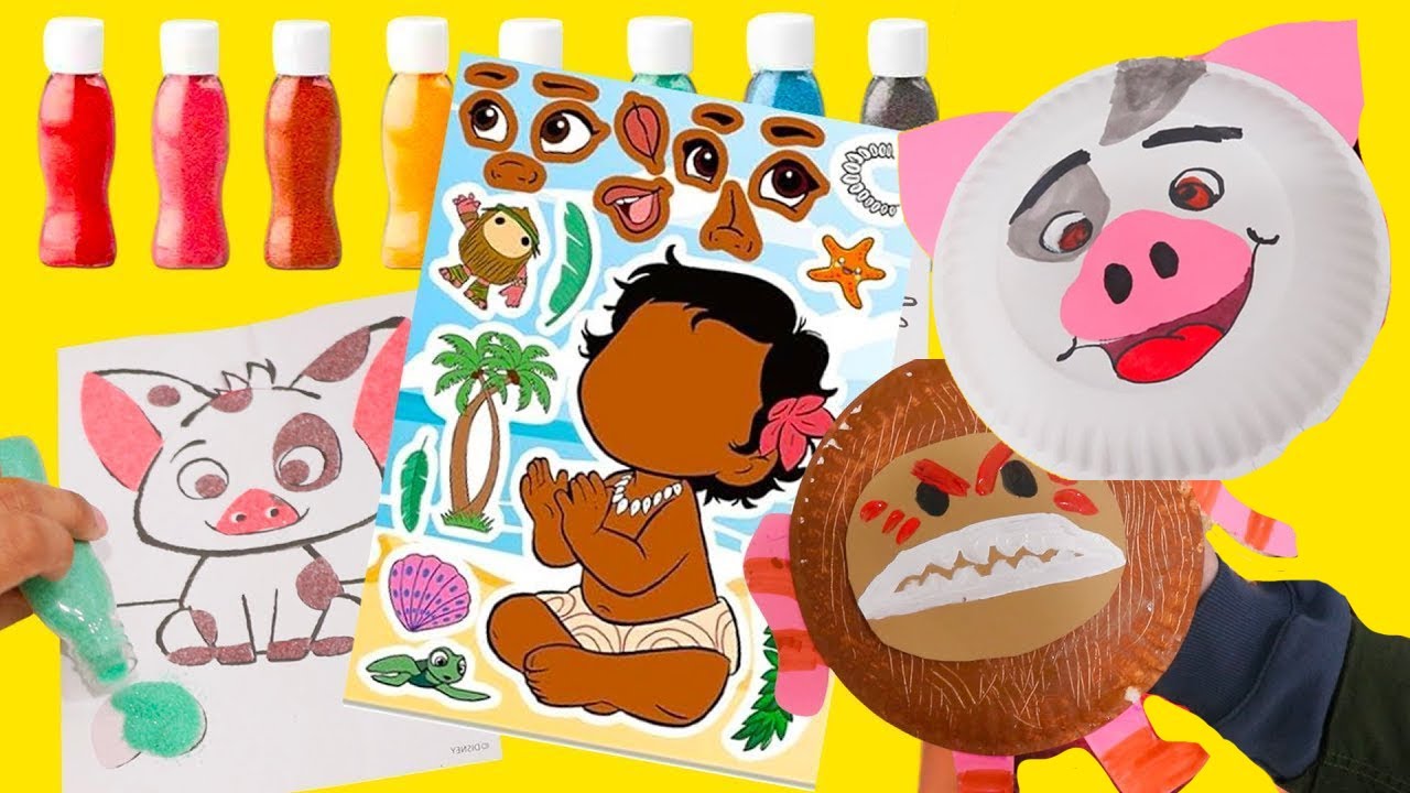 Moana Coloring and DIY Fun Activities - Compilation Video for Kids