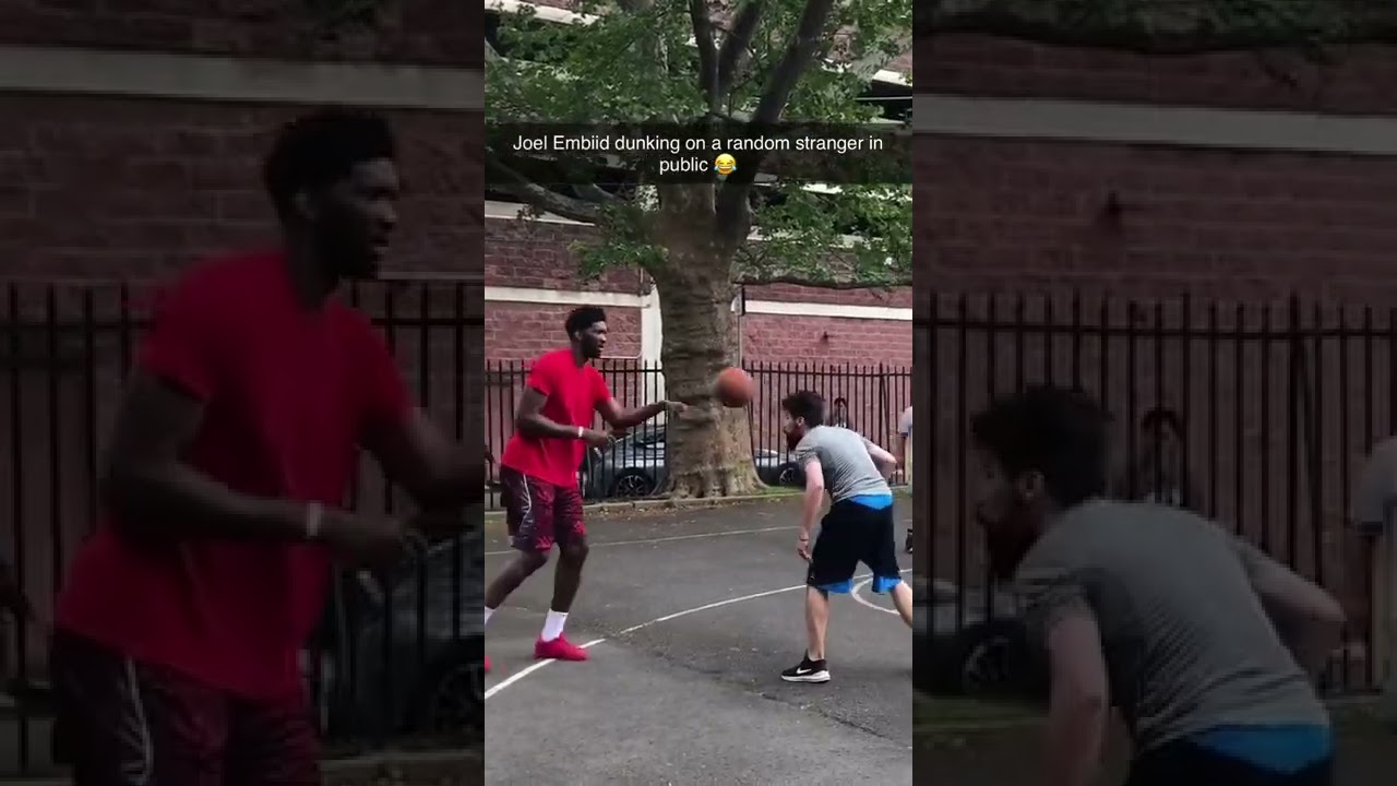 Joel Embiid windmill dunks on a random guy at a park    via  ericberk1080P HD