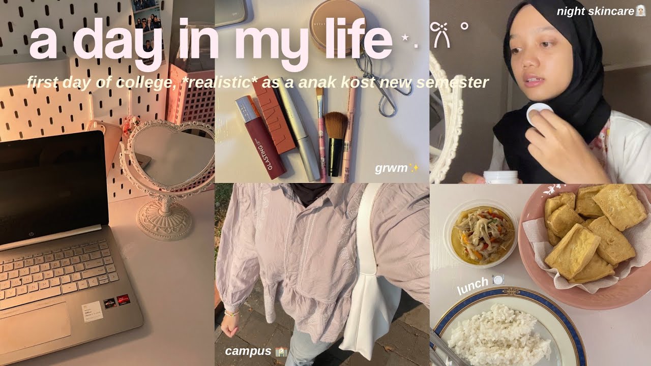 A DAY IN MY LIFE 📖🎀 first day of college, my *realistic* as a anak kost new semester