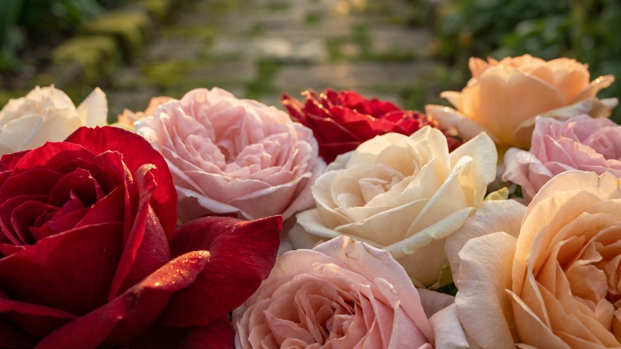 Serene Walk Among Blooming Flowers | Gentle Relaxing Music