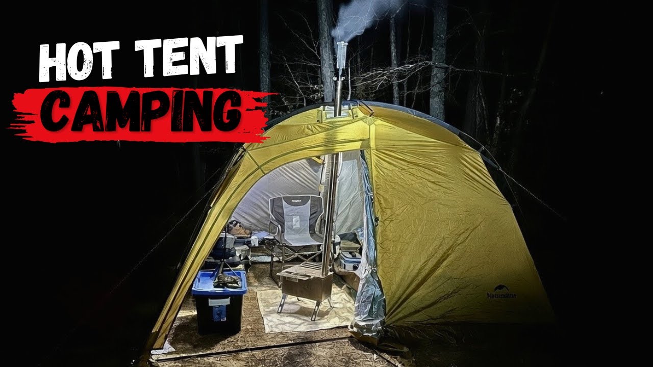 Hot Tent Camping Alone In The Woods