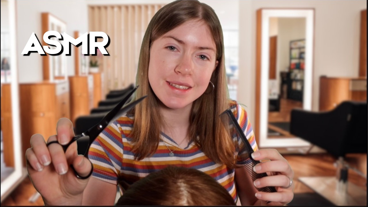 ASMR Hairdresser gives you a relaxing haircut! 💇‍♀️✨ Cosy personal attention and layered sounds