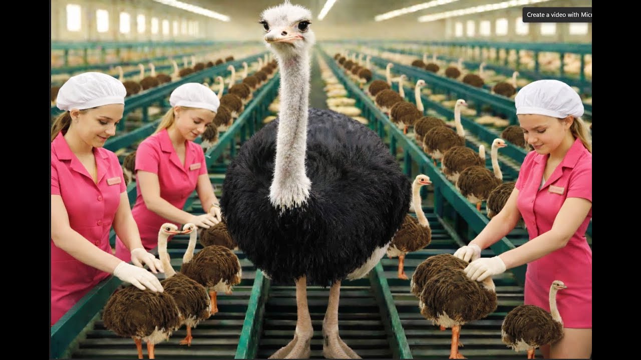 Inside the World&rsquo;s Largest OSTRICH  Egg Factory: From Millions of Birds to Market-Ready Eggs