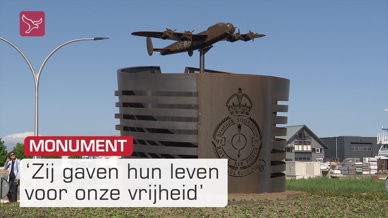 Monument voor Lancaster-bemanning onthuld op Urk | Omroep Flevoland