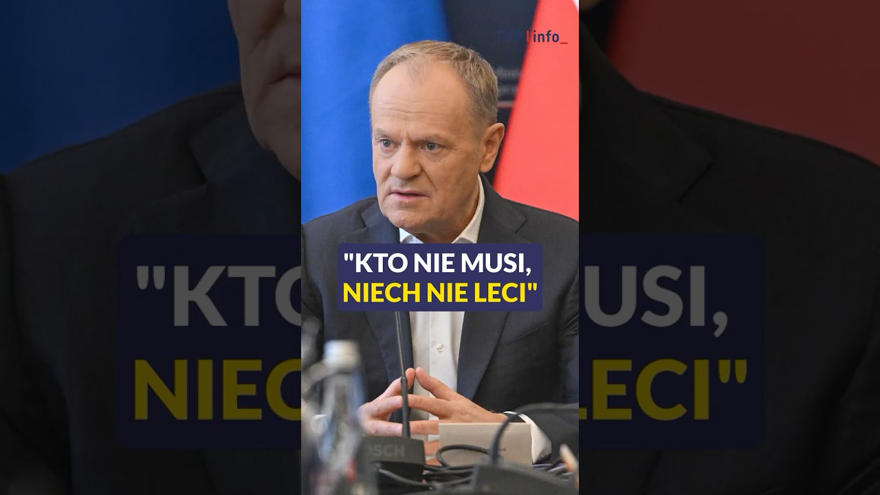 Premier Tusk apeluje: kto nie musi, niech nie leci #polityka #polska #bliskiwsch&oacute;d #shorts