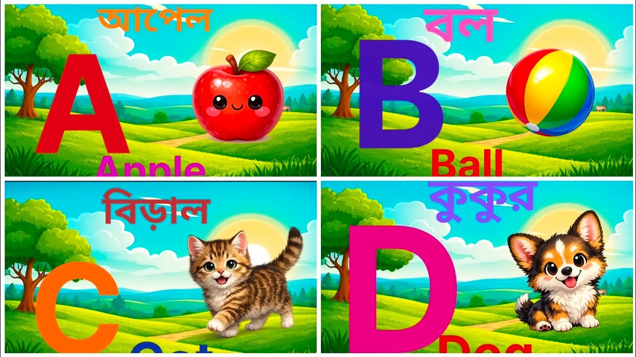 ABCD A to Z for Kids | English Alphabet for Preschool | Bangla @PLearnKids-upto5th 