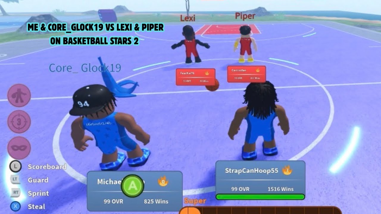 Me & Core_Glock19 Vs Lexi & Piper On Basketball Stars 2