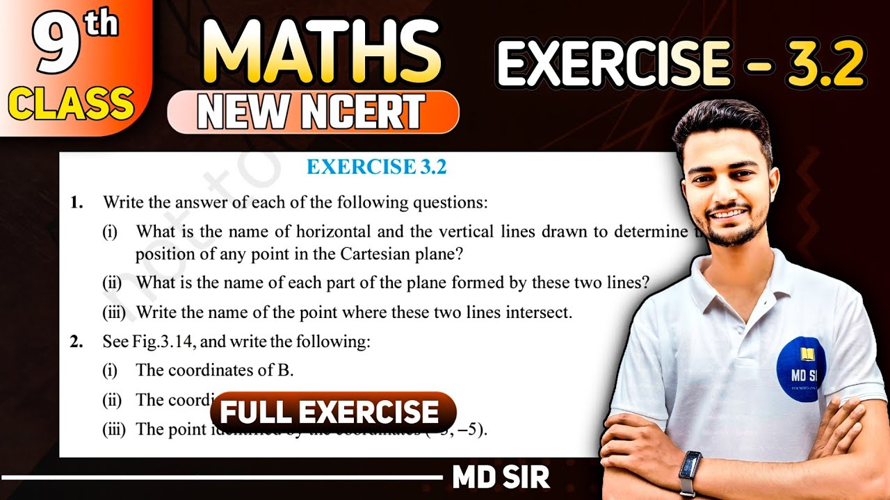 Class 9 Maths Chapter 3 | Coordinate Geometry Solutions | Exercise 3.2 Q1 to Q2
