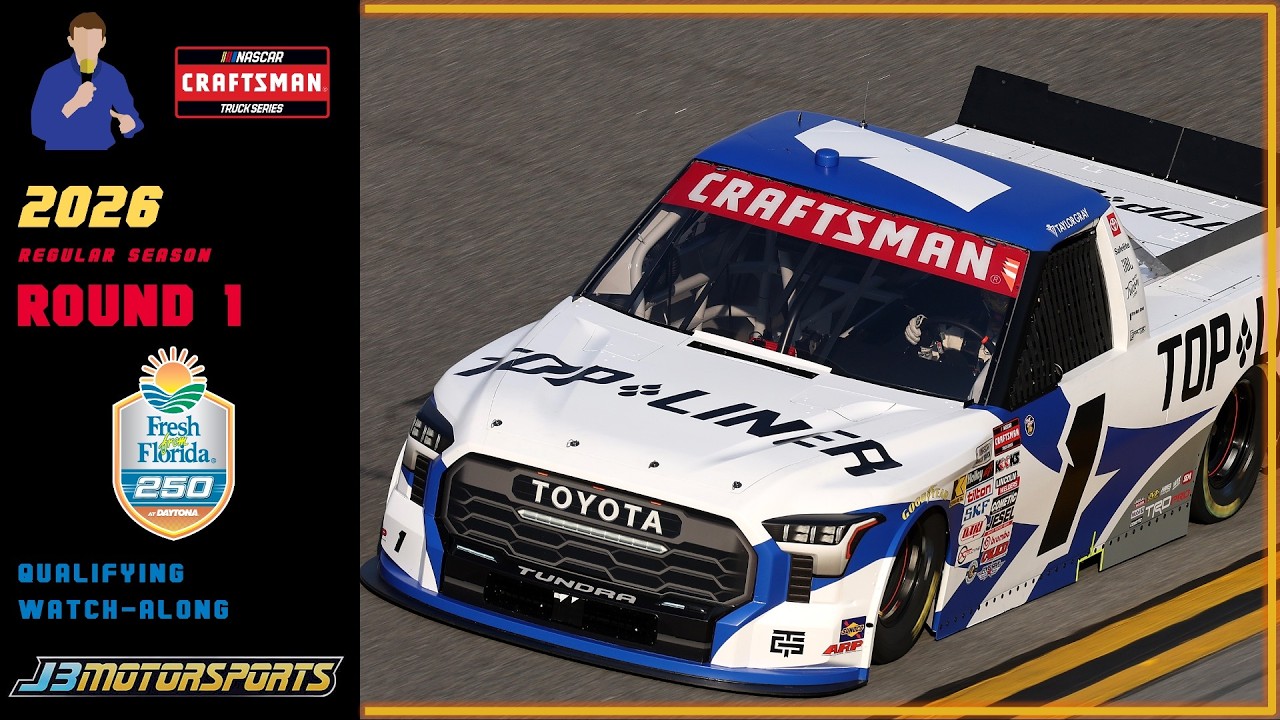 🔴 NASCAR Craftsman Trucks Series | 2026 | Round 1 | #FreshFromFlorida250 | Qualifying Watch-Along