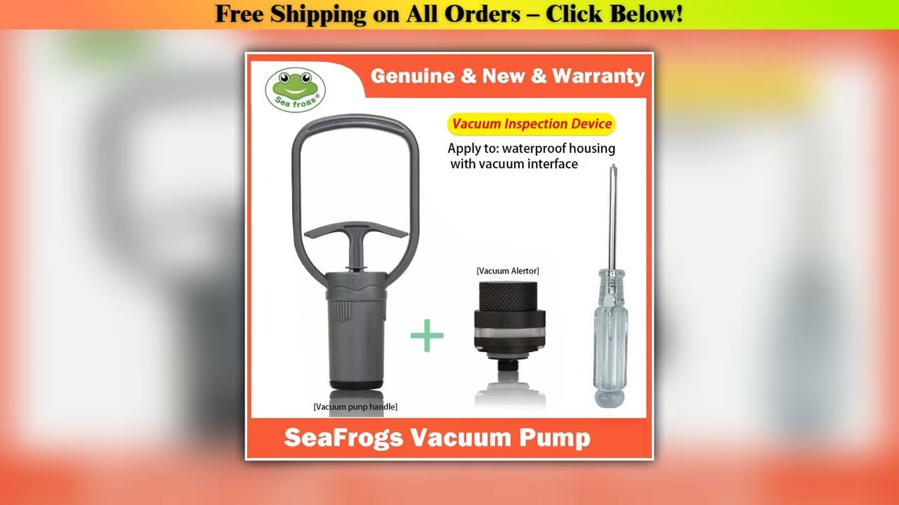 SeaFrogs Vacuum Pump VPS-100 Pre-Dive Vacuum Leak Check System for Underwater Camera Housings Case