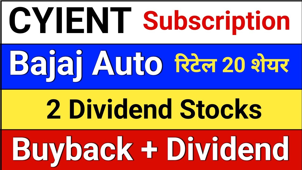 cyient buyback, bajaj auto buyback, Patel Integrated. SIS Ltd. Buyback. dividend घोषणा? 