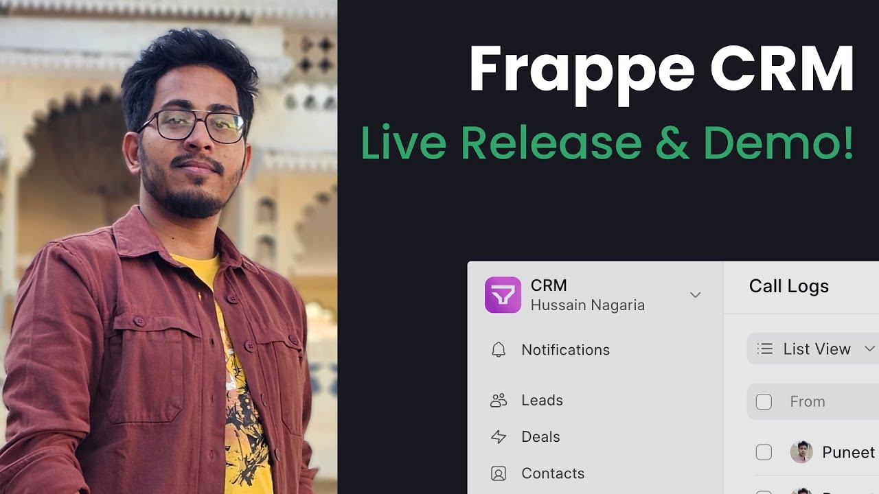Frappe CRM Live Release and Demo, ft. Shariq Ansari