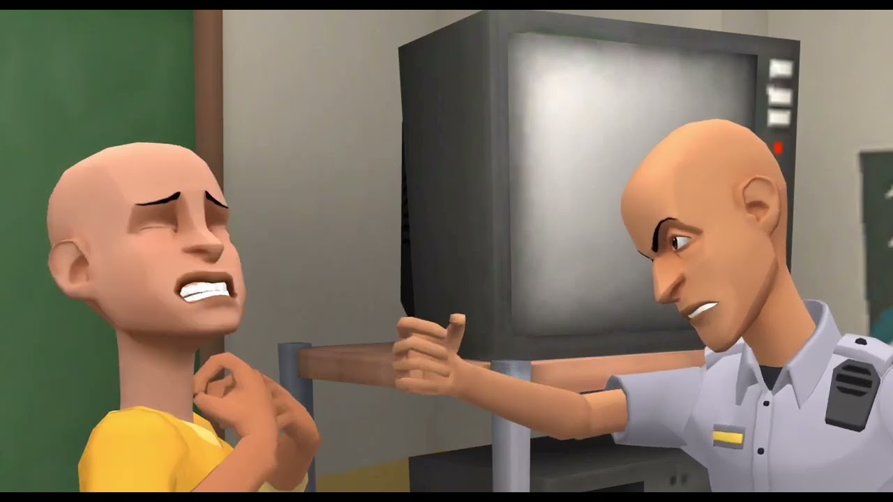 Caillou pees on his teacher/made her sick/maced by school security/detained/grounded BIG TIME(2022)