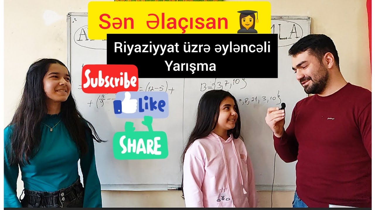 Riyaziyyat 5 sinif "Sən Əlaçısan " İntellektual oyun 