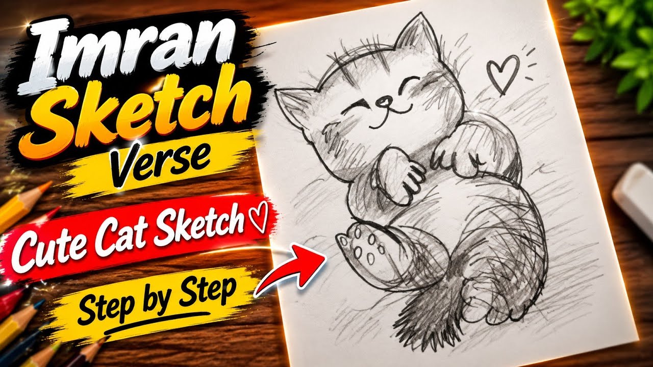 Easy sleeping cat drawing Easy Cute Sleeping Cat Drawing 🐱✏️ | Simple Pencil Sketch for Beginners