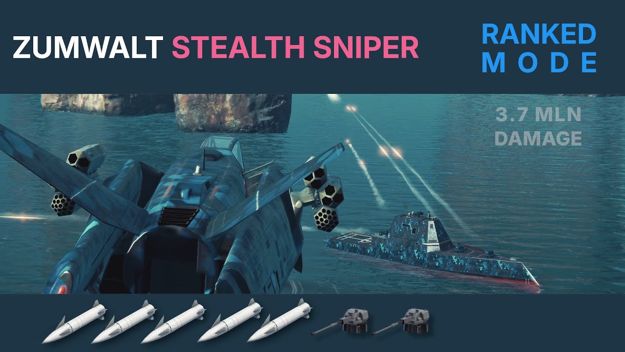 Zumwalt with 5x HVGP in Rank. Crazy damage. Modern Warships