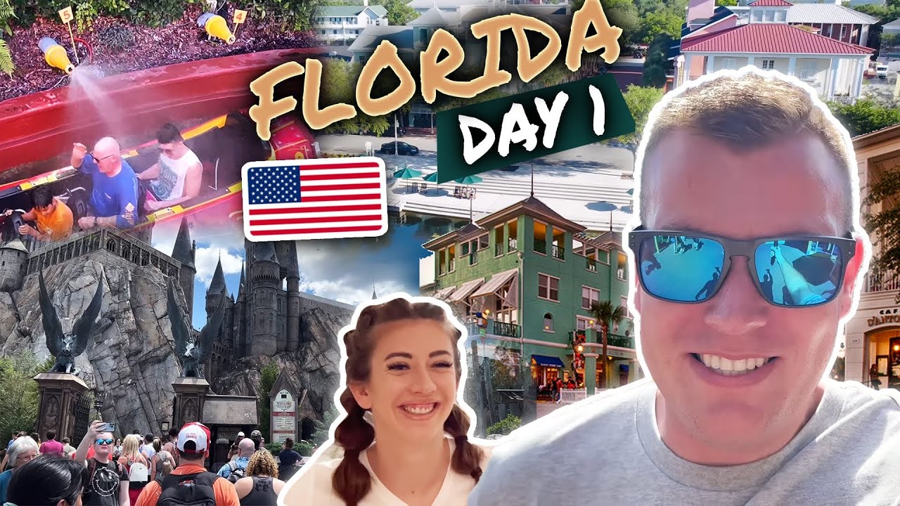 Florida Day 1: Universal Studios, Premium Outlets, Walmart Shopping & Celebration Town! 🌍