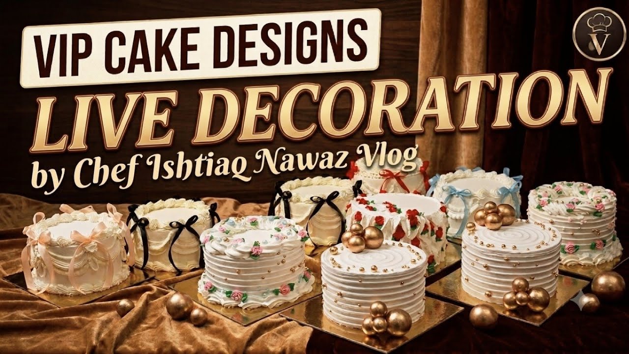 LIVE BEAUTIFUL CAKE DECORATIONS BY CHEF ISHTIAQ NAWAZ 🧑&zwj;🍳💯 CLEAN WORK ✅