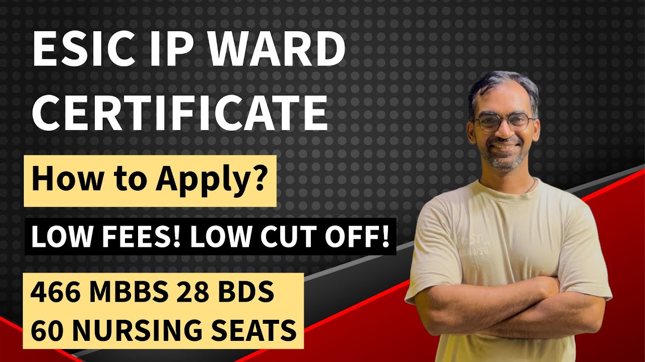 ESIC IP WARD 2025 | Urgent and Important | Low fees low cut off