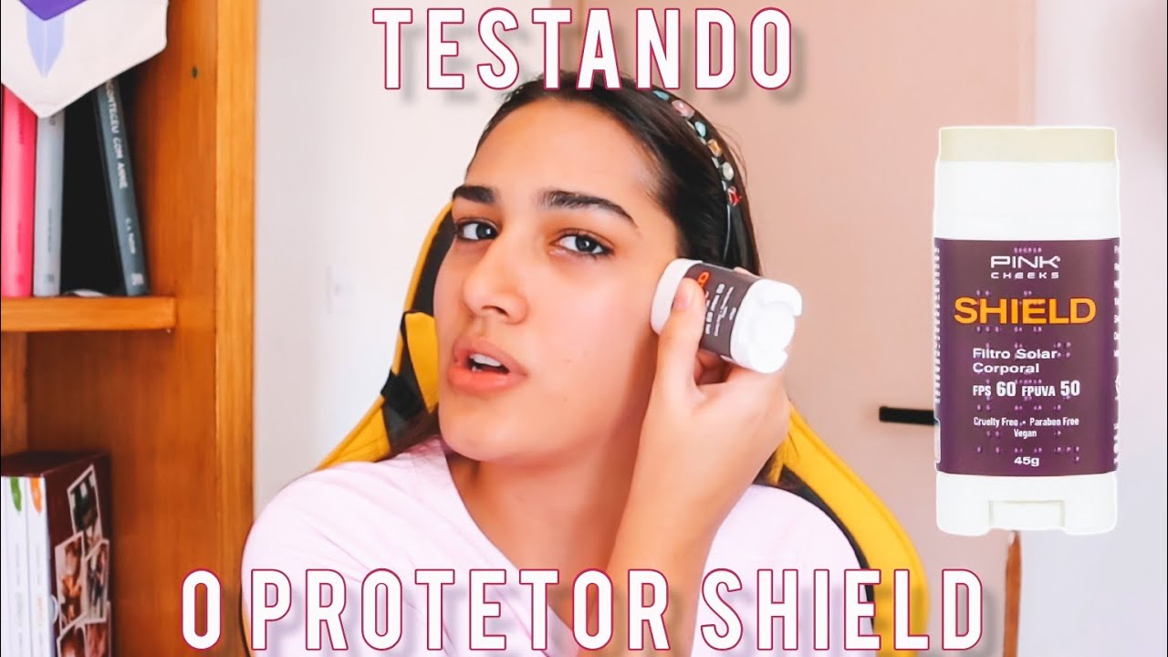 VALE À PENA COMPRAR O PROTETOR SOLAR SHIELD DA PINK CHEEKS? Protetor solar em bastão é bom? #VLOGMAS