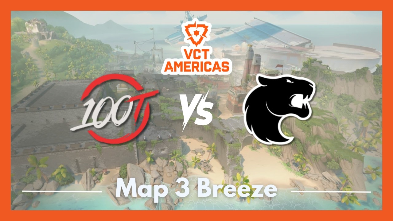 100T vs FUR | VCT Americas Stage 1 Groups | Map 3 Breeze