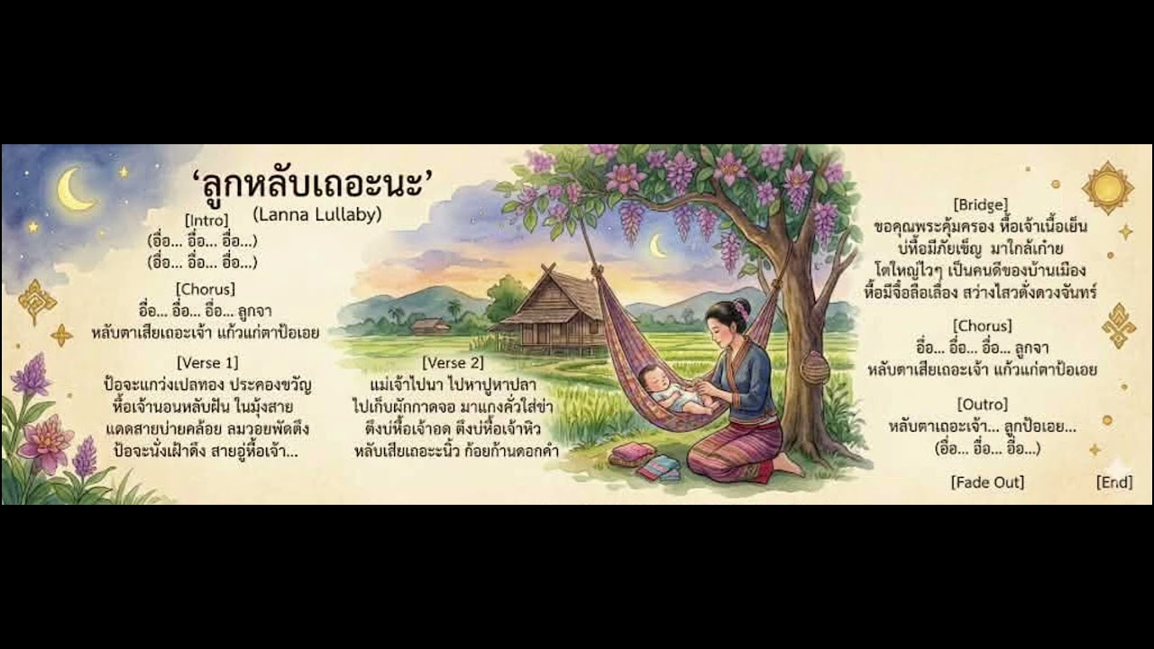 แก้วก้านดอกคำ - บทเพลงแห่งความรักจากพ่อสู่ลูก (Lanna Lullaby) #เพลงAIไทย