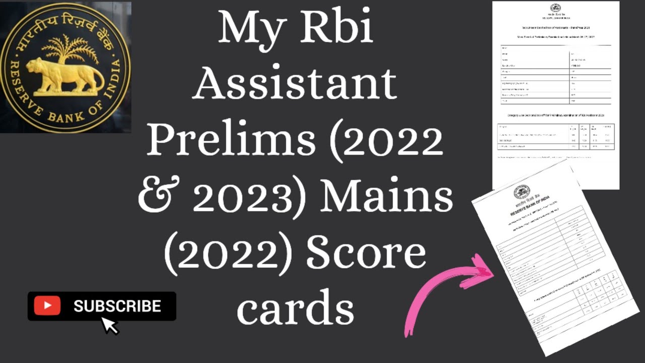 My Rbi assistant prelims and mains scorecards#rbiassistantnotification#rbiassistant#rbiassistant2026