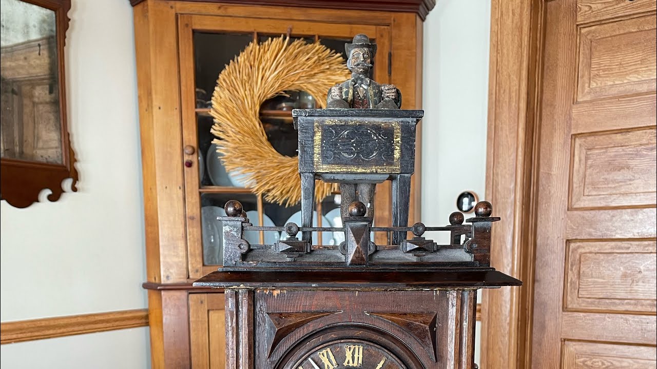 Rare Documented Black Forest Clock with Magician Automata