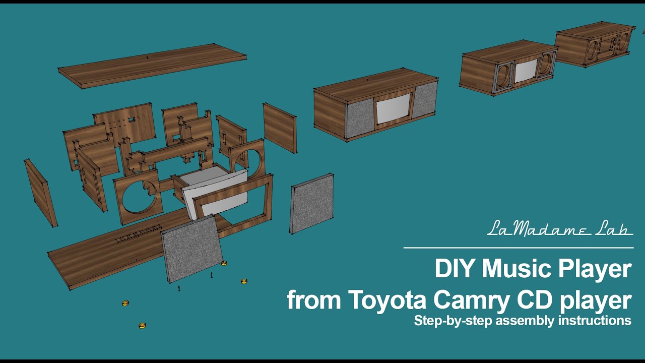 DIY Toyota Camry CD Player - Hướng dẫn từng bước lắp ráp - File AutoCad (CNC) in description