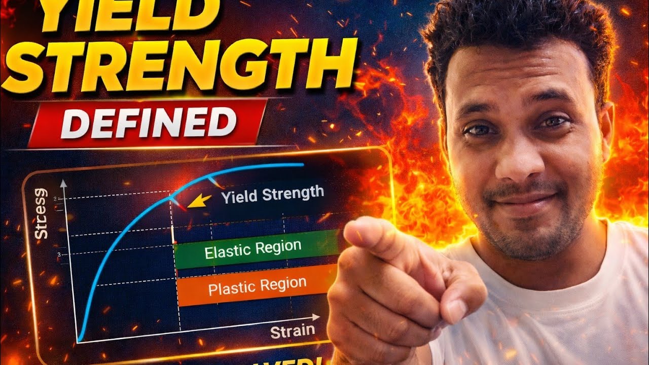 Yield Strength Explained 🔥 | Stress Strain Graph + Numerical Solved | Mechanical Engineering