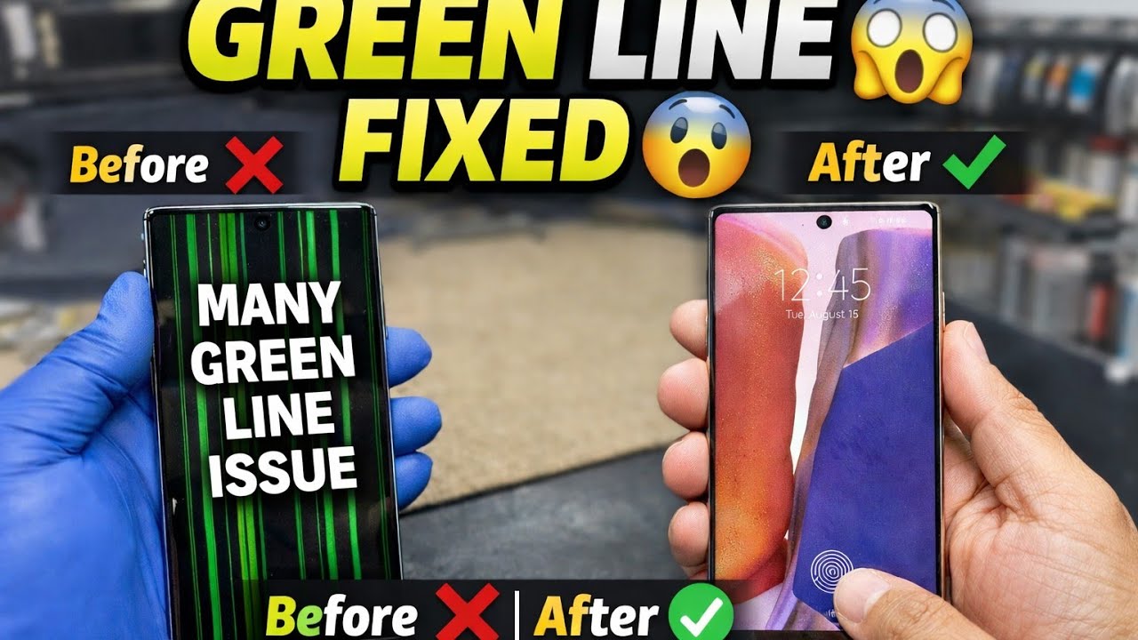 Samsung Galaxy Note 20 5G Display Change | Green Line Repair Full Process