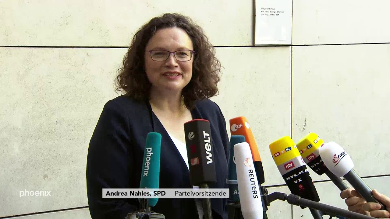 Rücktritt Nahles: Andrea Nahles zu Ihrem Rücktritt als Parteivorsitzende der SPD am 03.06.19