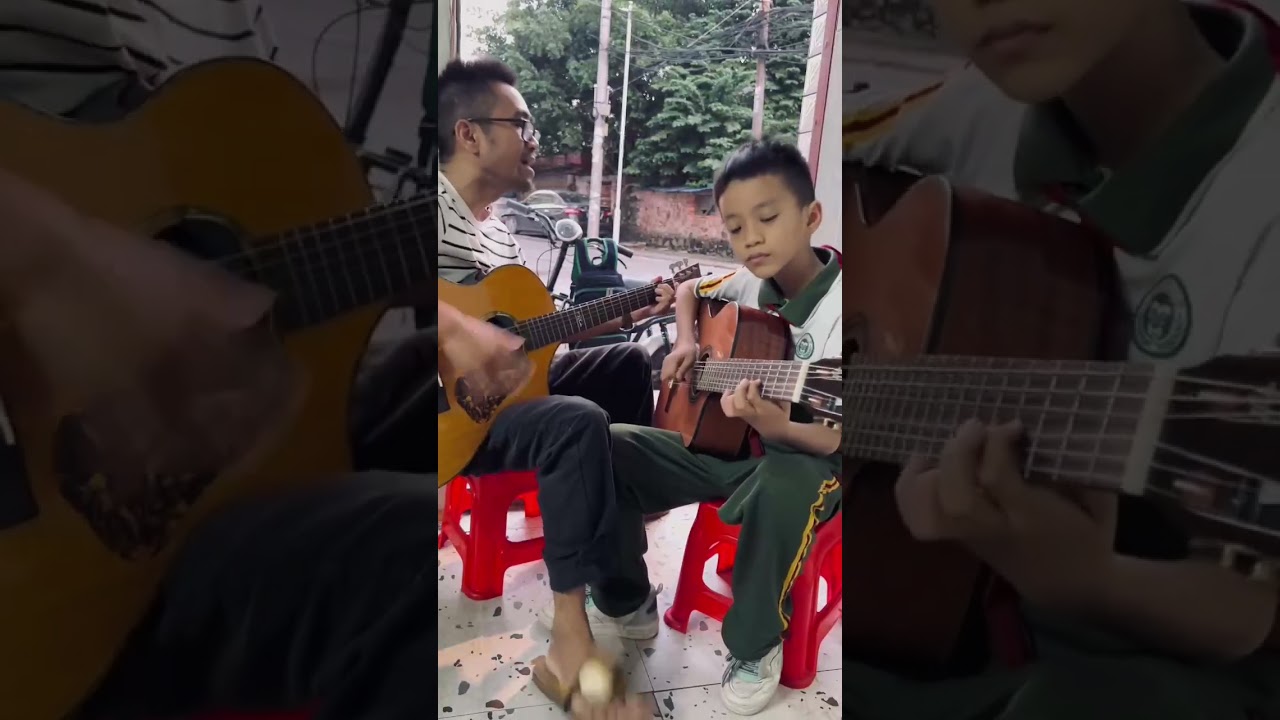 Hotel California - Guitar - Hai bố con siêu đỉnh