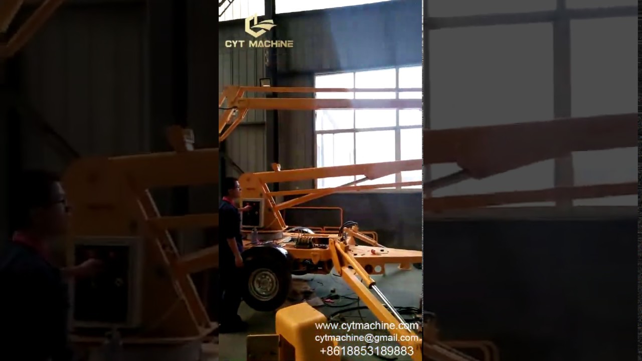 12M Trailer Mounted Articulated Boom Lift Aerial Work Platform