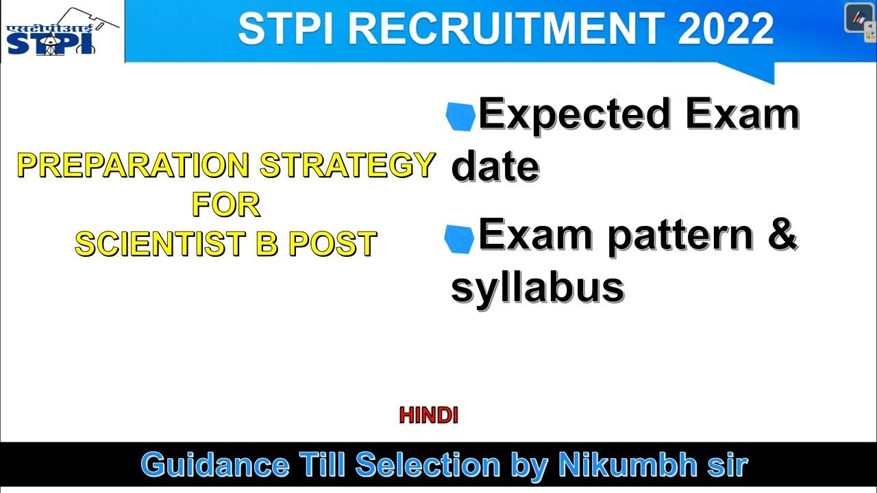 HOW TO PREPARE FOR STPI SCIENTIST B EXAM (2022)