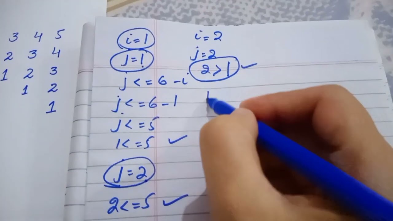 Numbers Pattern 🔢 Code Dry Run 📖💻