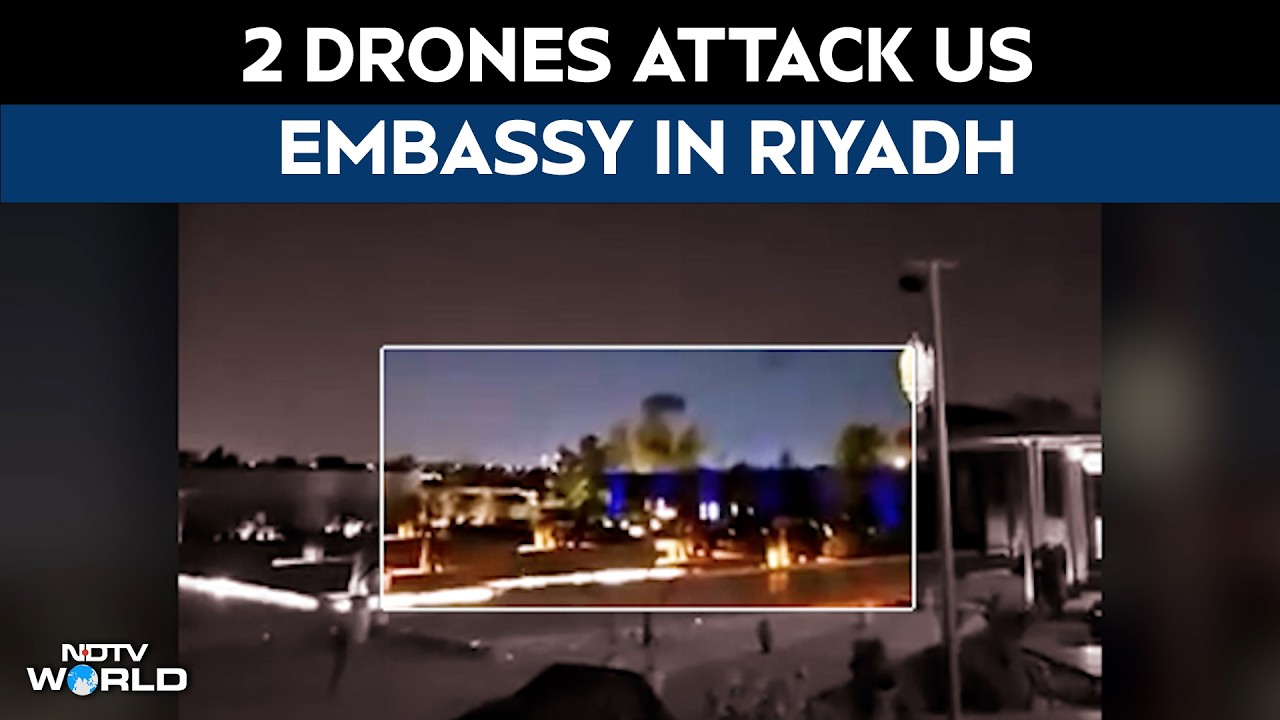 Iran Attacks Saudi Arabia | 2 Drones Attack US Embassy In Riyadh, Flames Seen Rising