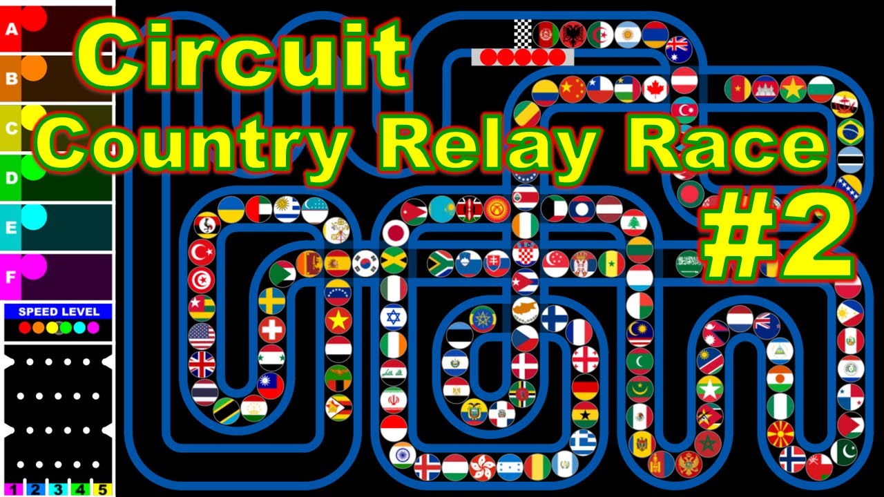Circuit Countries Relay Race #2 ~144 Countries marble game~ | Marble Factory 2nd