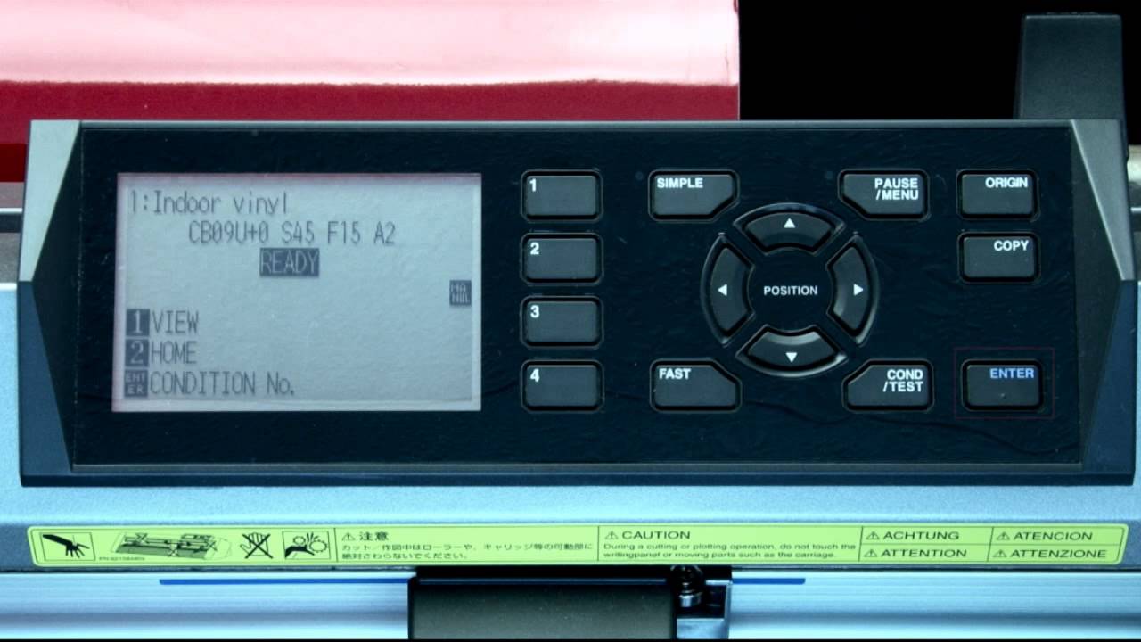 Graphtec CE6000 Training - Navigating The Control Panel