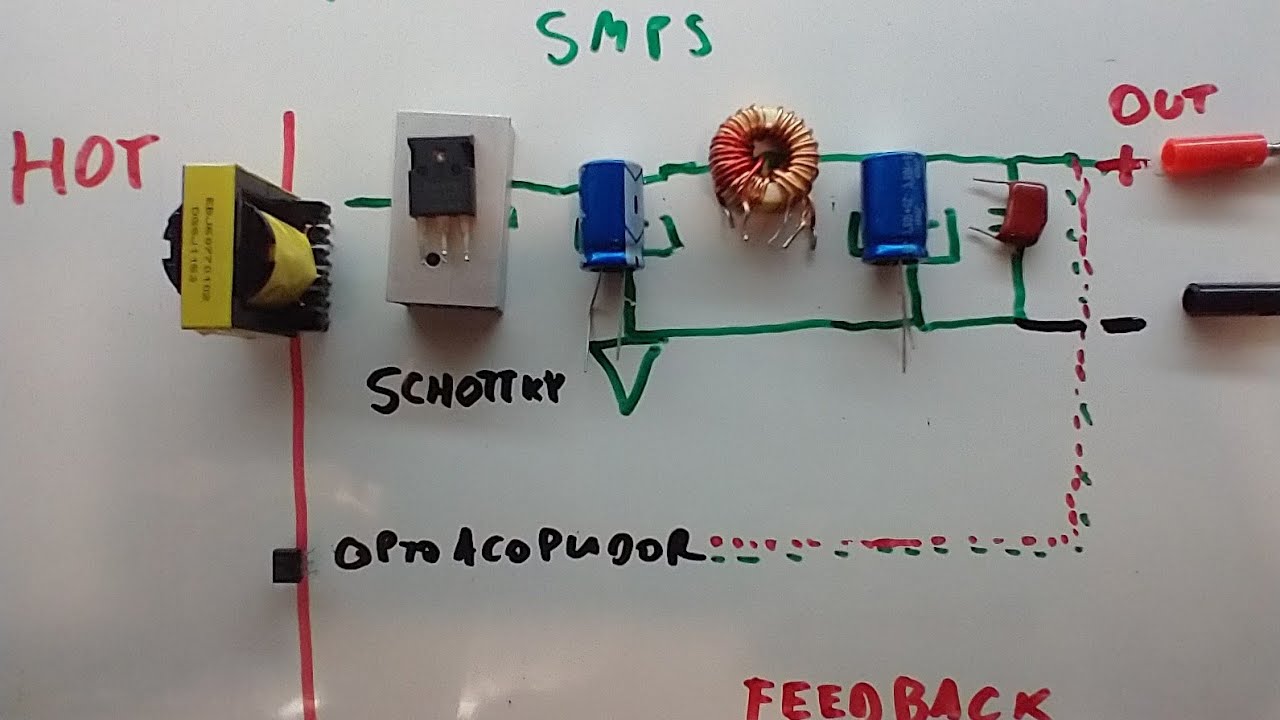 08 - Filtro Final y Diodo Schottky, funcionamiento de fuente conmutada switching o SMPS