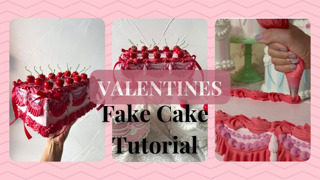 Valentines fake sheet cake