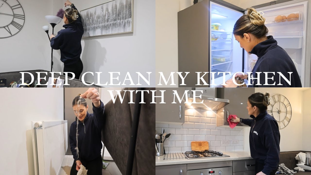 DEEP CLEAN MY KITCHEN WITH ME: Extreme cleaning motivation & cleaning hacks. Kitchen deep cleaning
