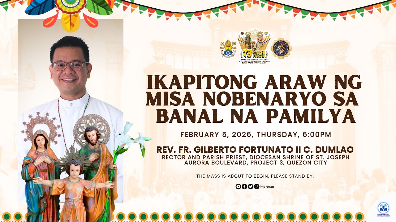 𝗟𝗜𝗩𝗘 𝗡𝗢𝗪 | Ikapitong Araw ng Misa Nobenaryo sa karangalan ng La Sagrada Familia de Roxas